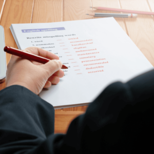 Learn Andalusian Spanish with worksheets Study Andalusian Spanish online: learner filling vocabulary worksheet