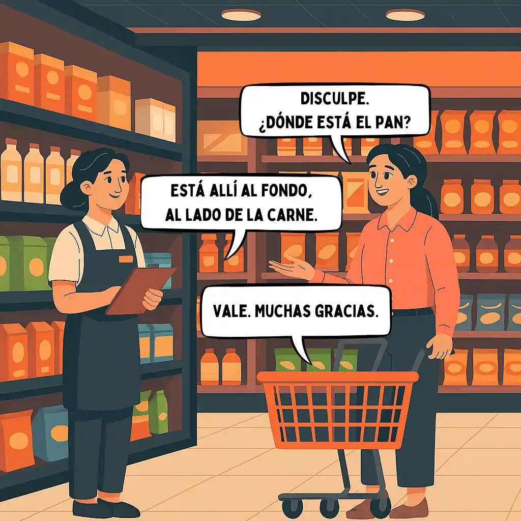 Everyday Spanish Survival Guide at a Supermarket